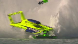 2013 Qatar Unlimited Hydroplane Crash Flip
